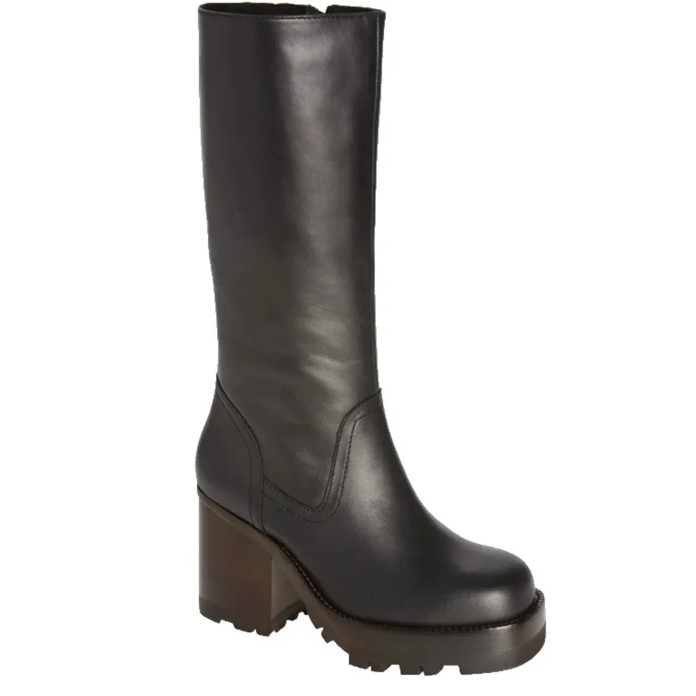 Jeffrey Campbell Abundant Boots Knee High Chunky Platform Lug Sole Boots‎ Size 7